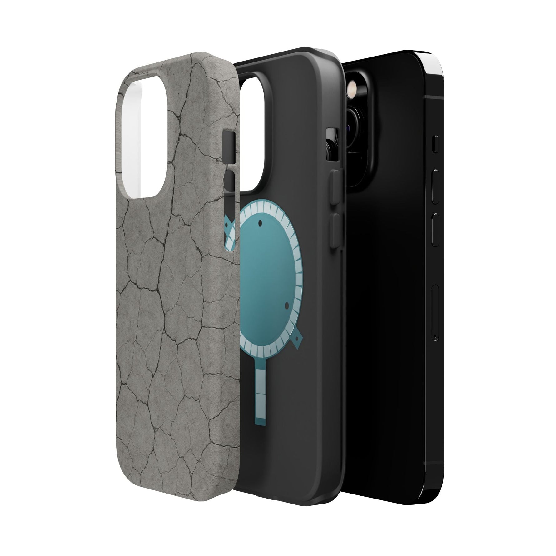 Cracked Concrete Texture iPhone Case with MagSafe compatibility  Shamo's