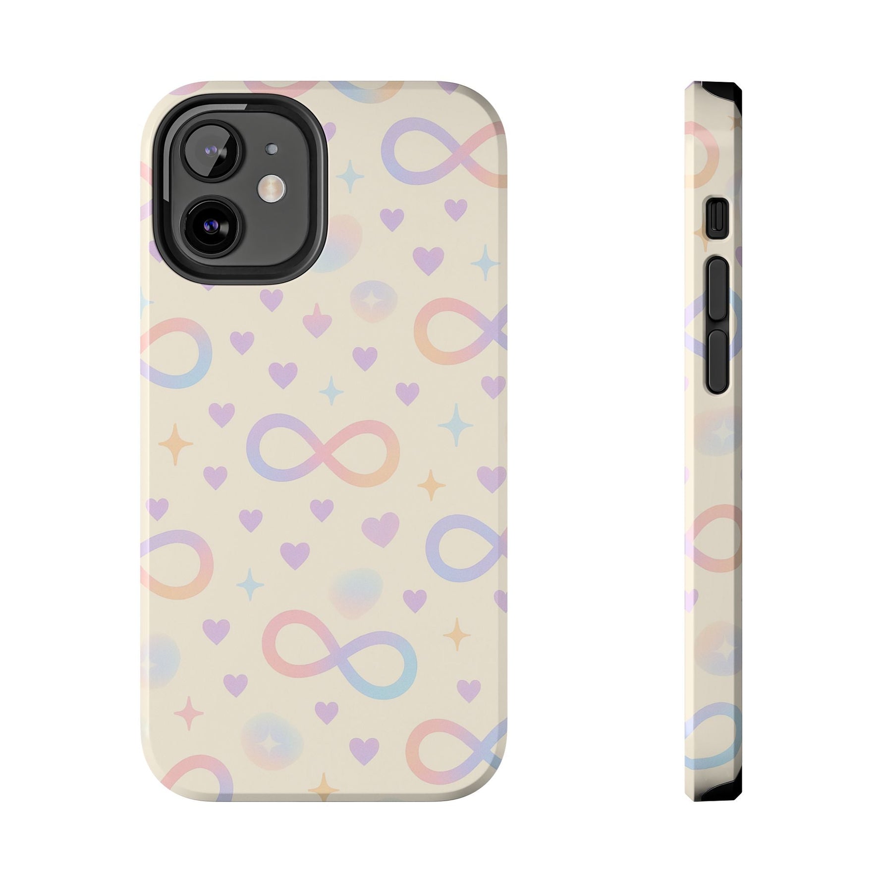 Infinity Pattern Tough Phone Case — Pastel Hearts & Stars  Shamo's iPhone 12 Mini