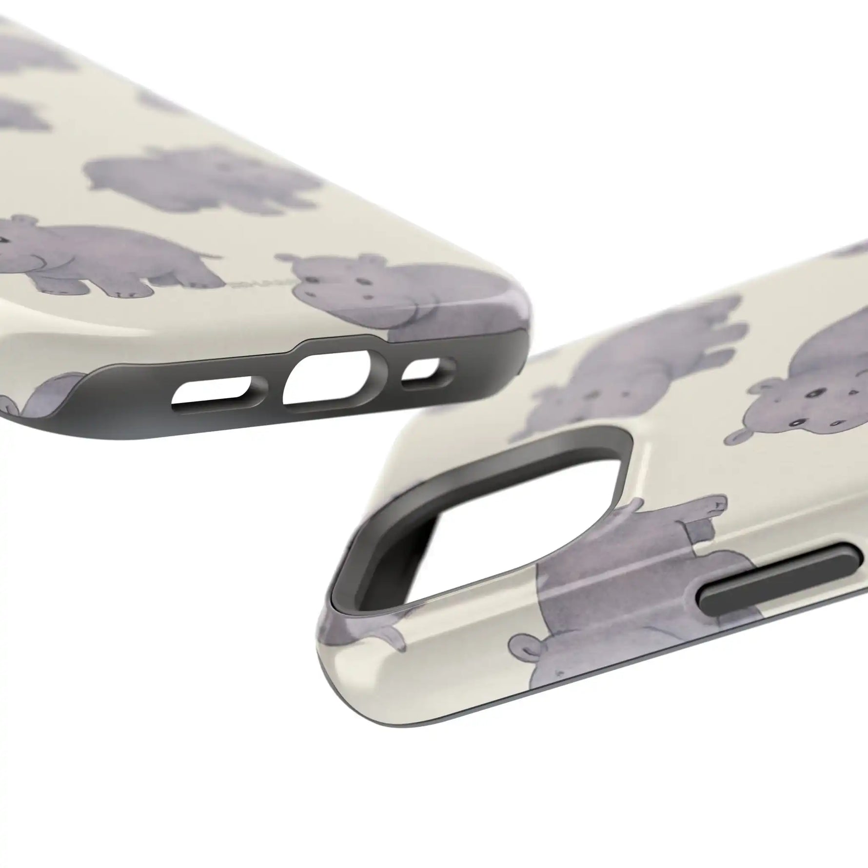 Cute Tiny Hippo Magnetic Impact-Resistant Phone Case