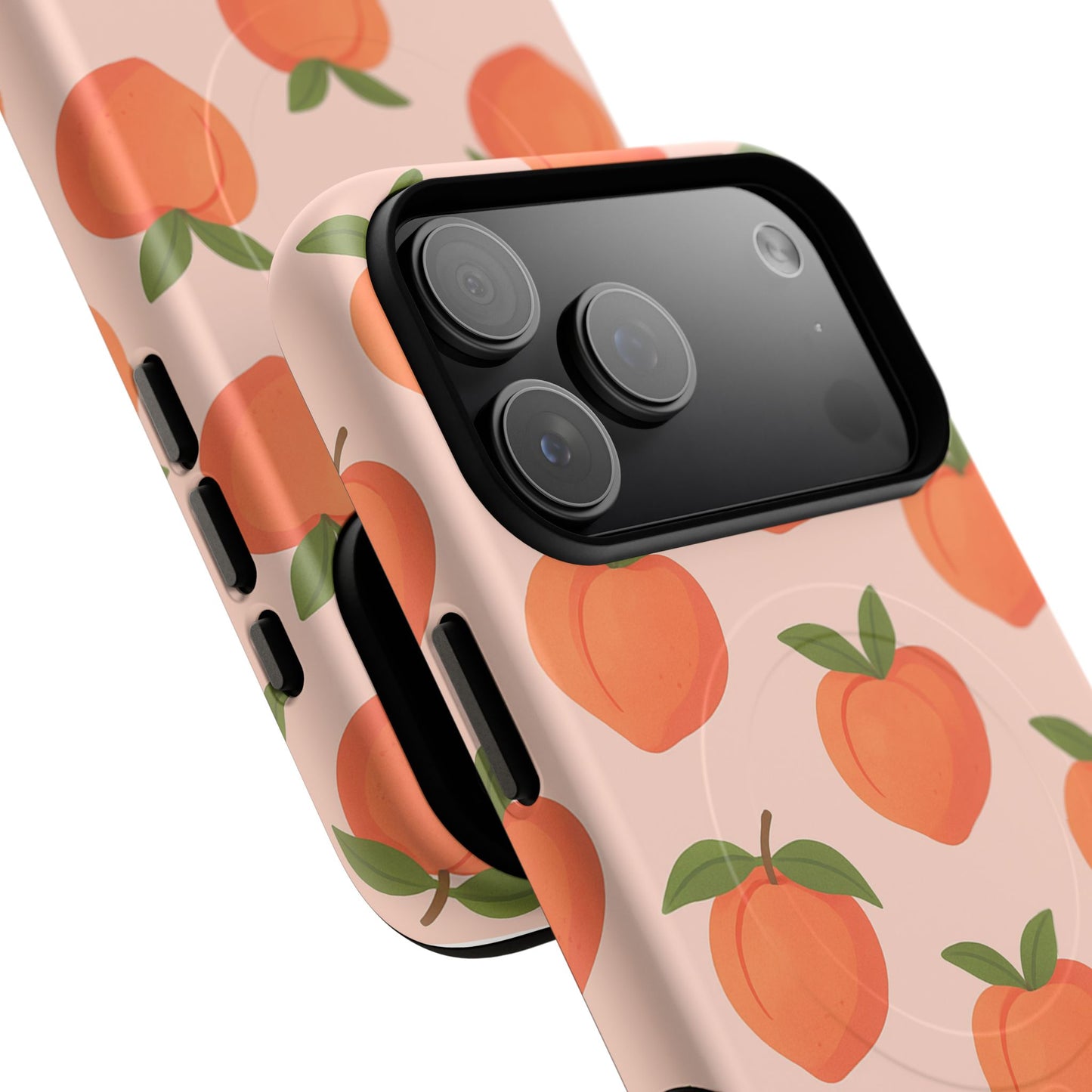 Peach Pattern Fruit Case for iPhone | MagSafe Compatible