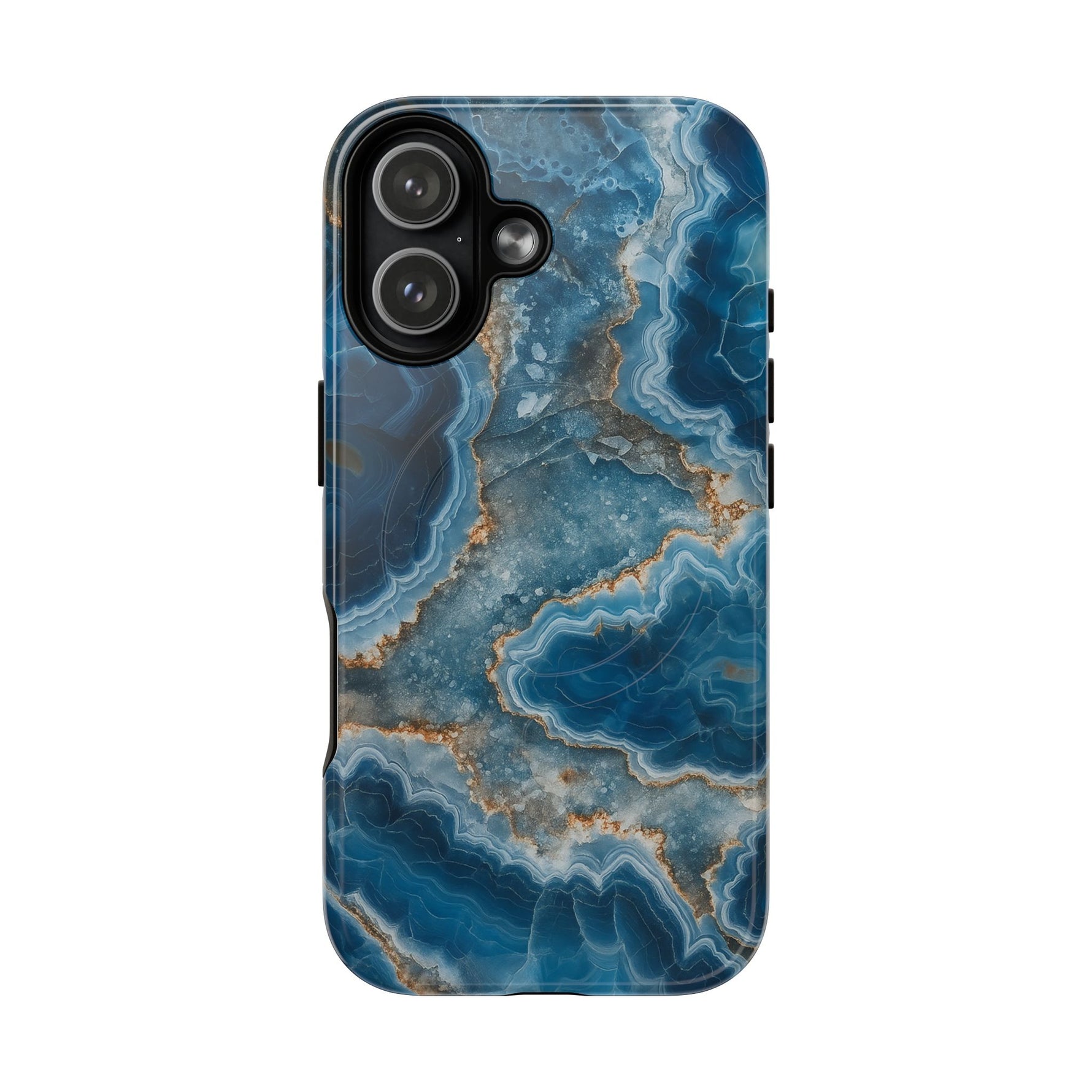 Blue Agate Marble iPhone Case —with MagSafe - Shamo's