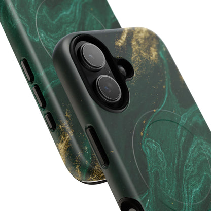 Emerald Marble with Gold Veins iPhone Case | with MagSafe  Shamo's