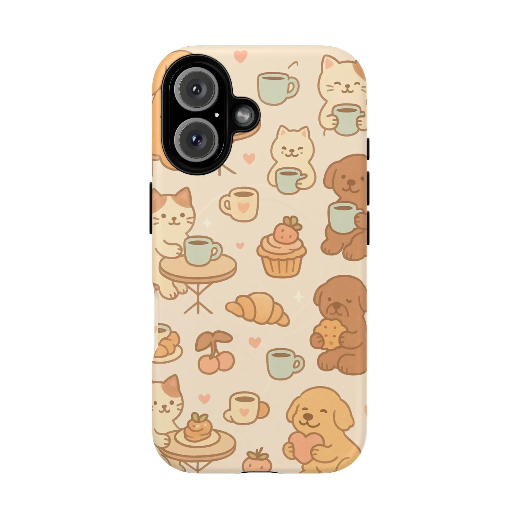 Coffee Cats & Dogs Phone Case with MagSafe - Shamo's