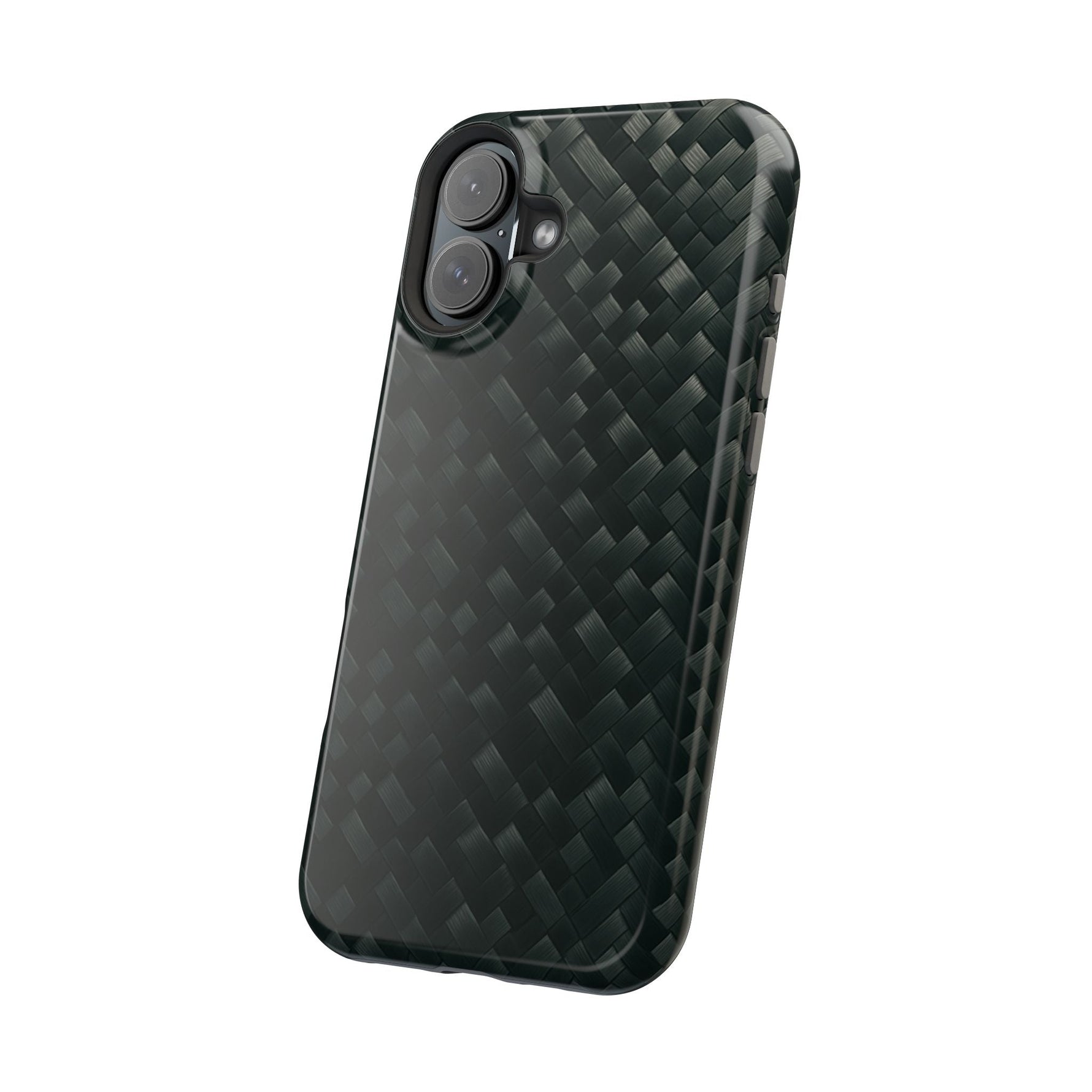 Dark Carbon Fiber Texture Magnetic Impact-Resistant iPhone Case | MagSafe compatible  Shamo's