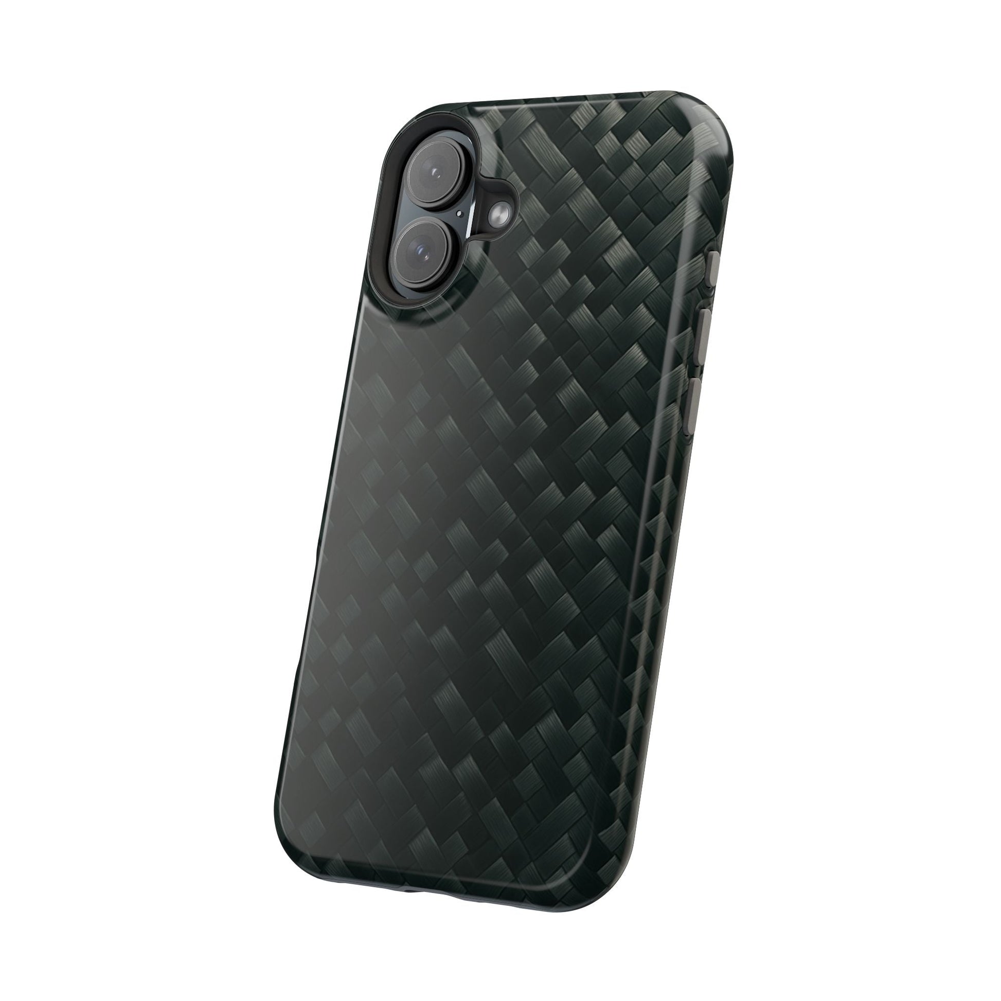 Dark Carbon Fiber Texture Magnetic Impact-Resistant iPhone Case | MagSafe compatible  Shamo's