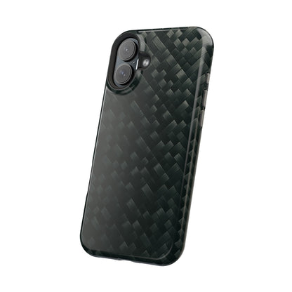 Dark Carbon Fiber Texture Magnetic Impact-Resistant iPhone Case | MagSafe compatible  Shamo's