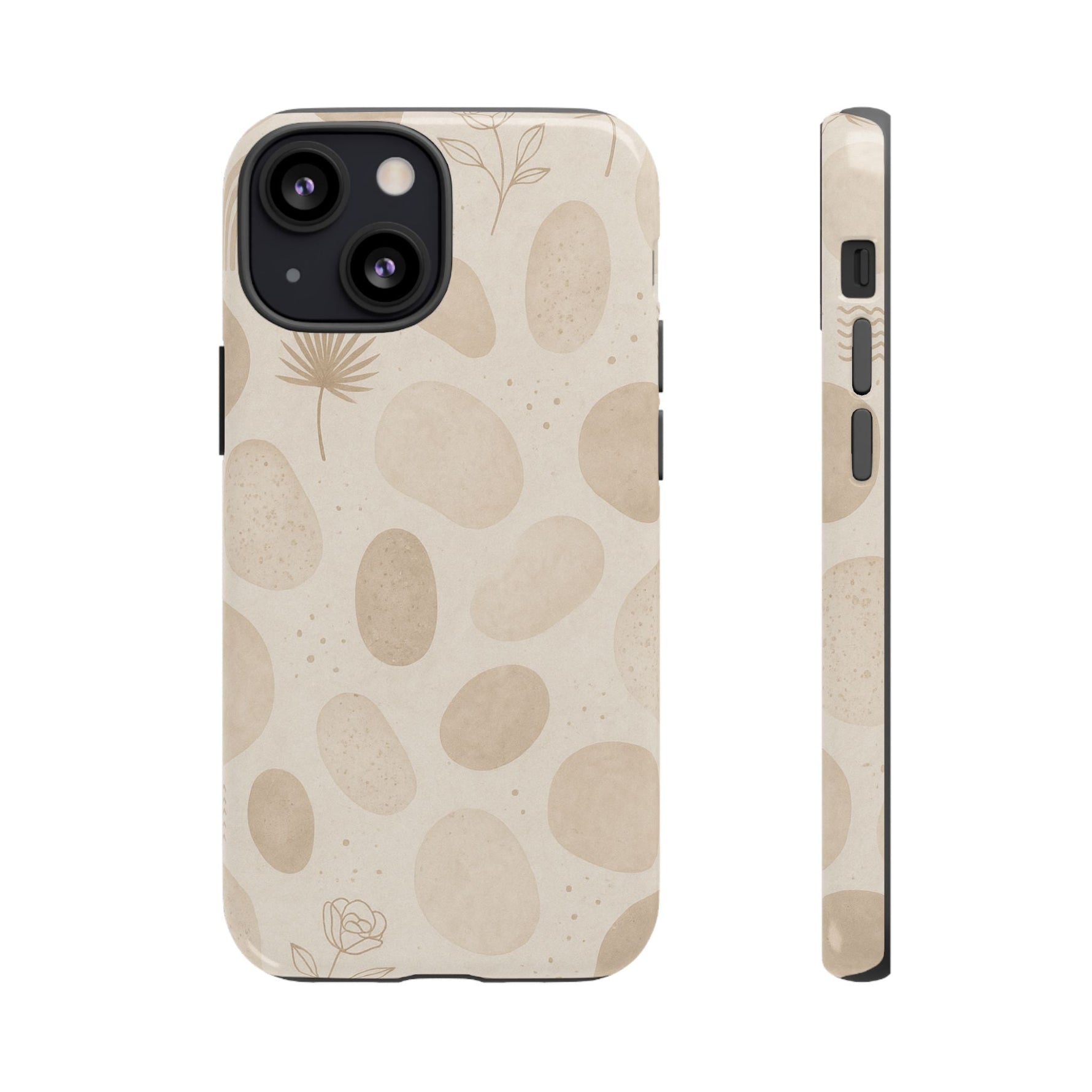 Neutral Pebble Pattern Tough iPhone Case  Shamo's