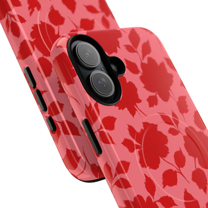 Red Floral Love iPhone Case (MagSafe compatible)