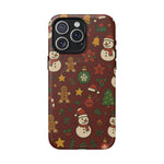 Snowman & Gingerbread Tough iPhone Case (MagSafe compatible)  Shamo's iPhone 15 Pro Max / Matte
