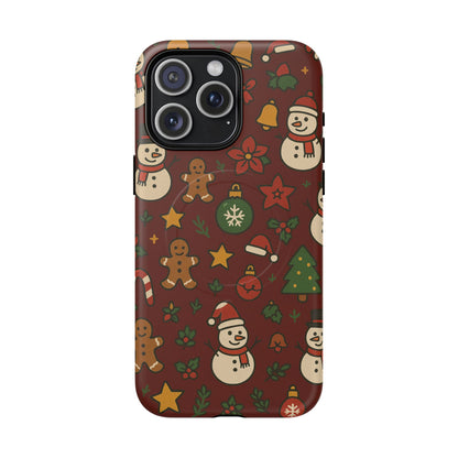 Snowman & Gingerbread Tough iPhone Case (MagSafe compatible)