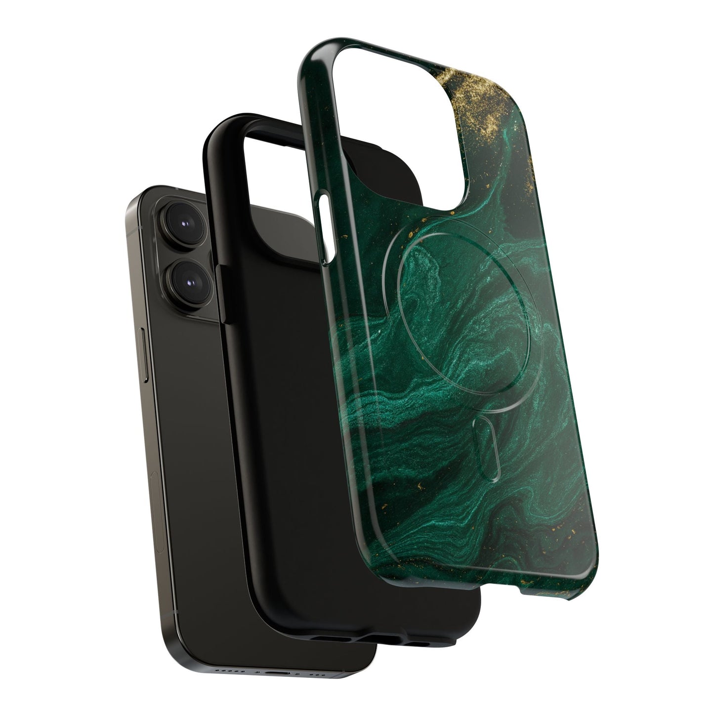 Emerald Marble with Gold Veins iPhone Case | with MagSafe  Shamo's