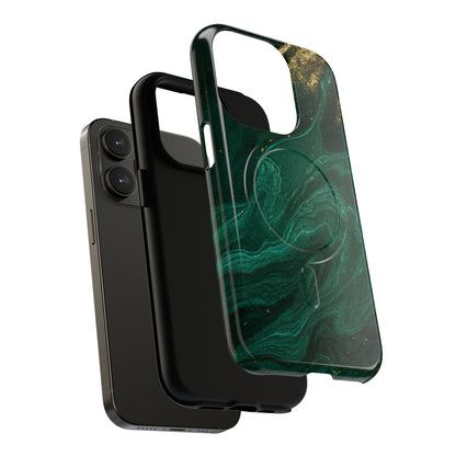 Emerald Marble with Gold Veins iPhone Case | with MagSafe  Shamo's