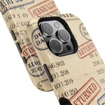 Vintage Library Card Design Phone Case with MagSafe Compatibility