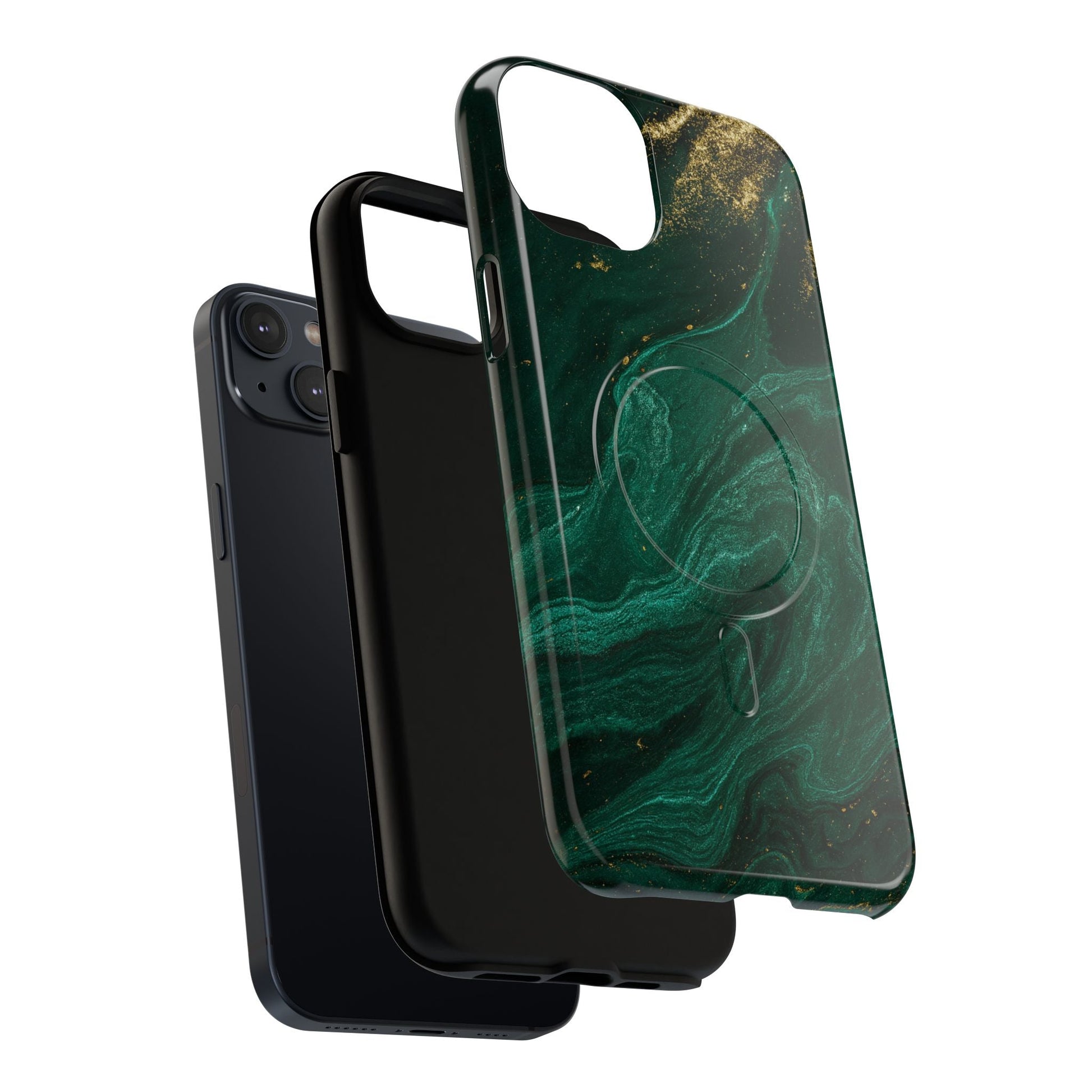 Emerald Marble with Gold Veins iPhone Case | with MagSafe  Shamo's