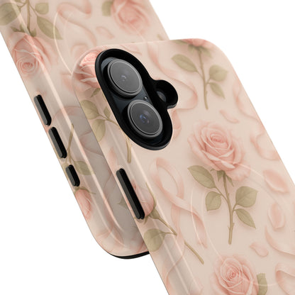 Blush Roses and Ribbons 3D iPhone Case | MagSafe