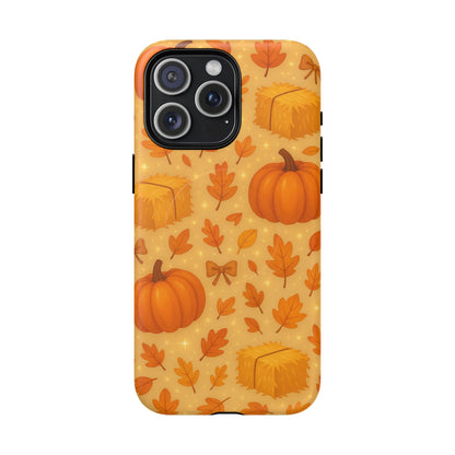 Autumn Harvest iPhone Case — Pumpkin & Haystack Fall with MagSafe - Shamo's