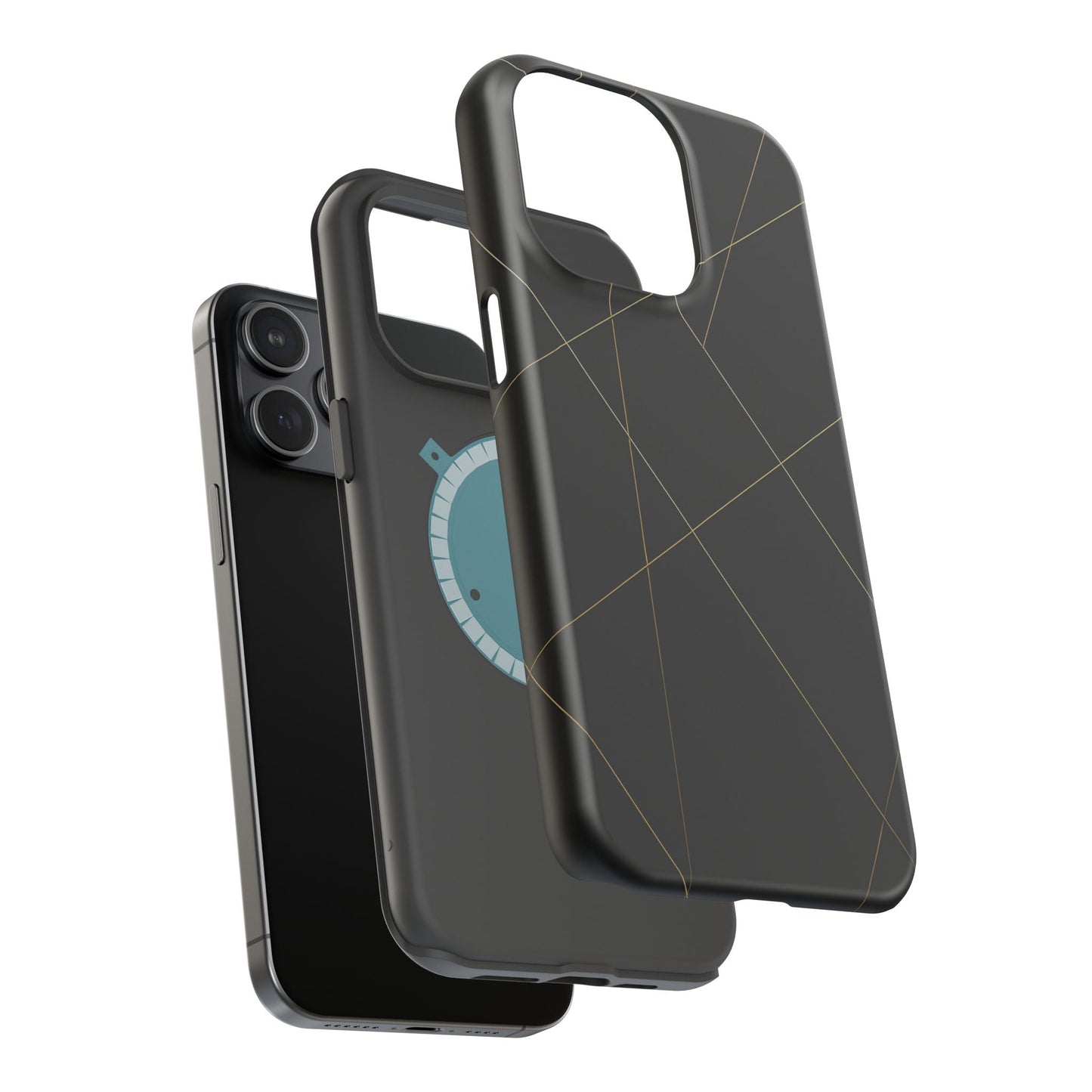 Black Geometric Design iPhone Case | MagSafe  Shamo's