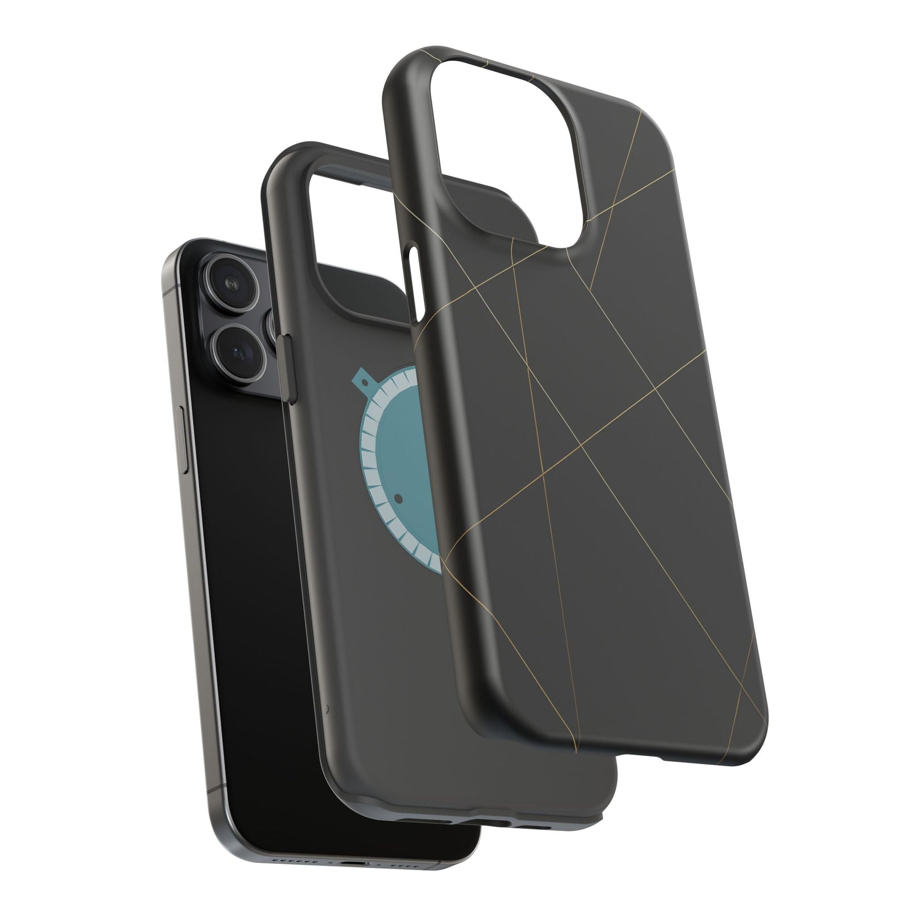 Black Geometric Design iPhone Case | MagSafe  Shamo's
