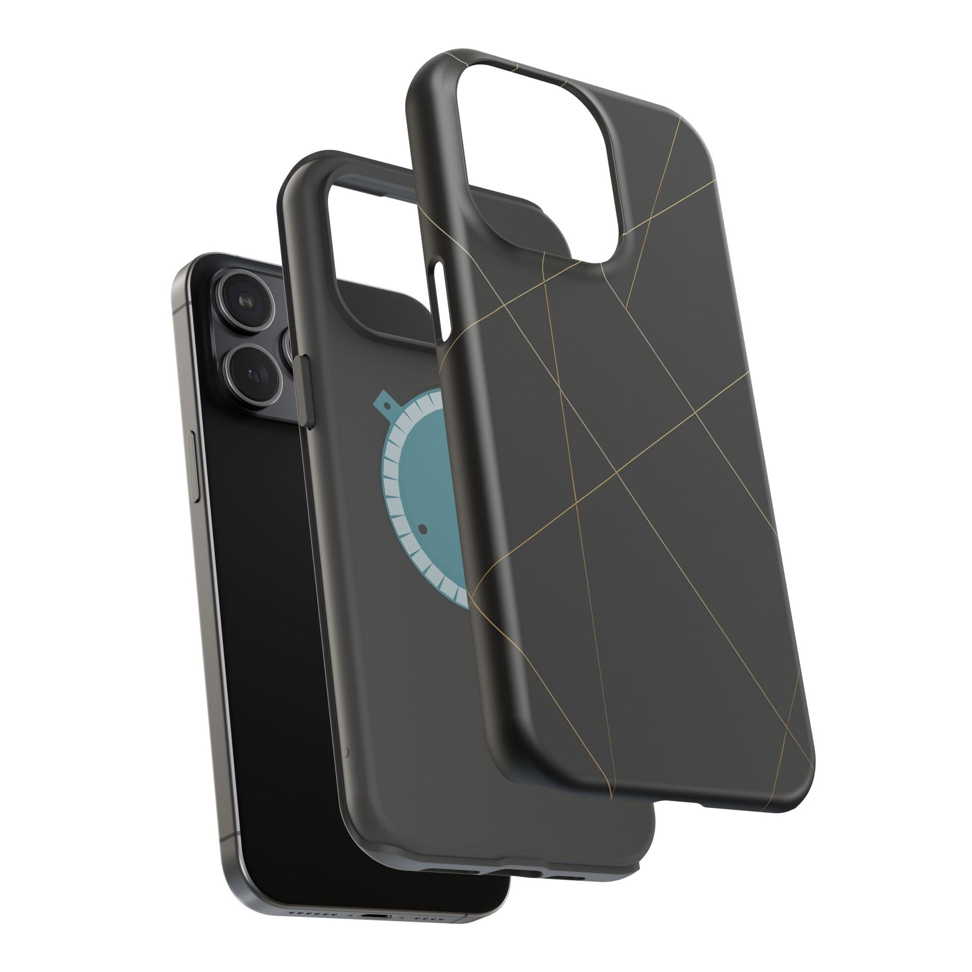 Black Geometric Design iPhone Case | MagSafe  Shamo's