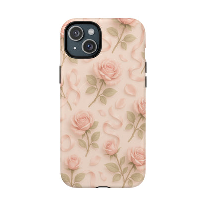 Blush Roses and Ribbons 3D iPhone Case | MagSafe