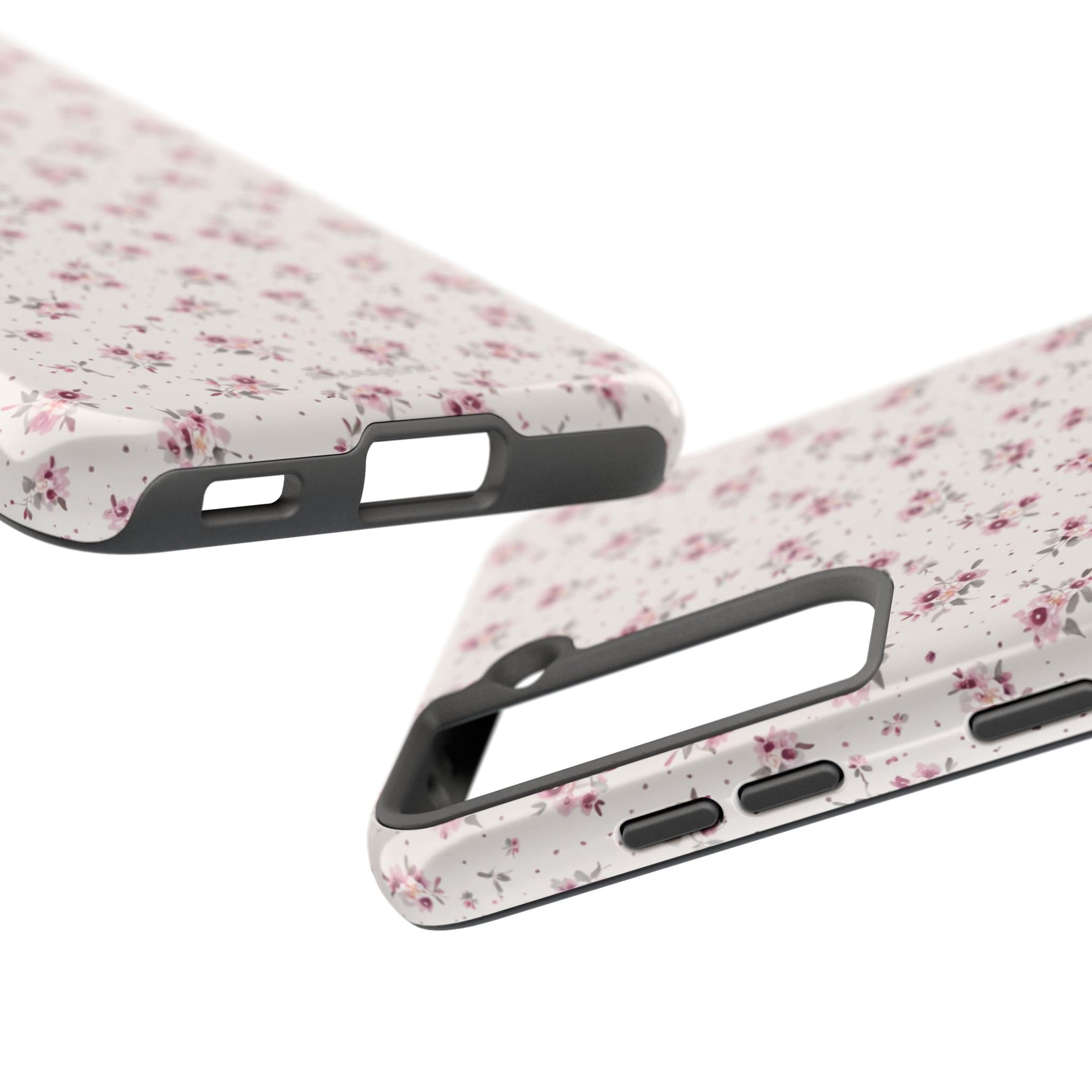 Rosebud Floral Tough iPhone Case — Pink Vintage Flower Protective Cover - iPhone 17 - Shamo's