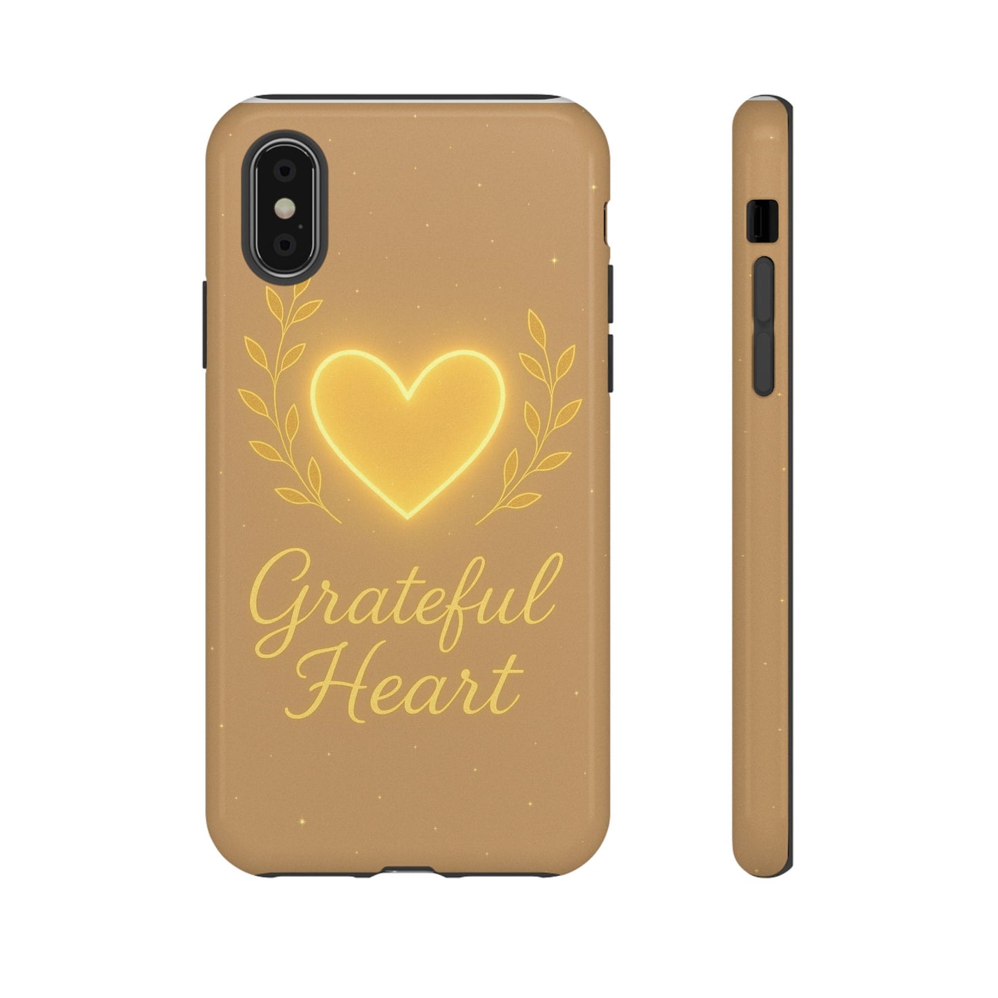 Grateful Heart iPhone Case — Warm Neon Heart - Shamo's