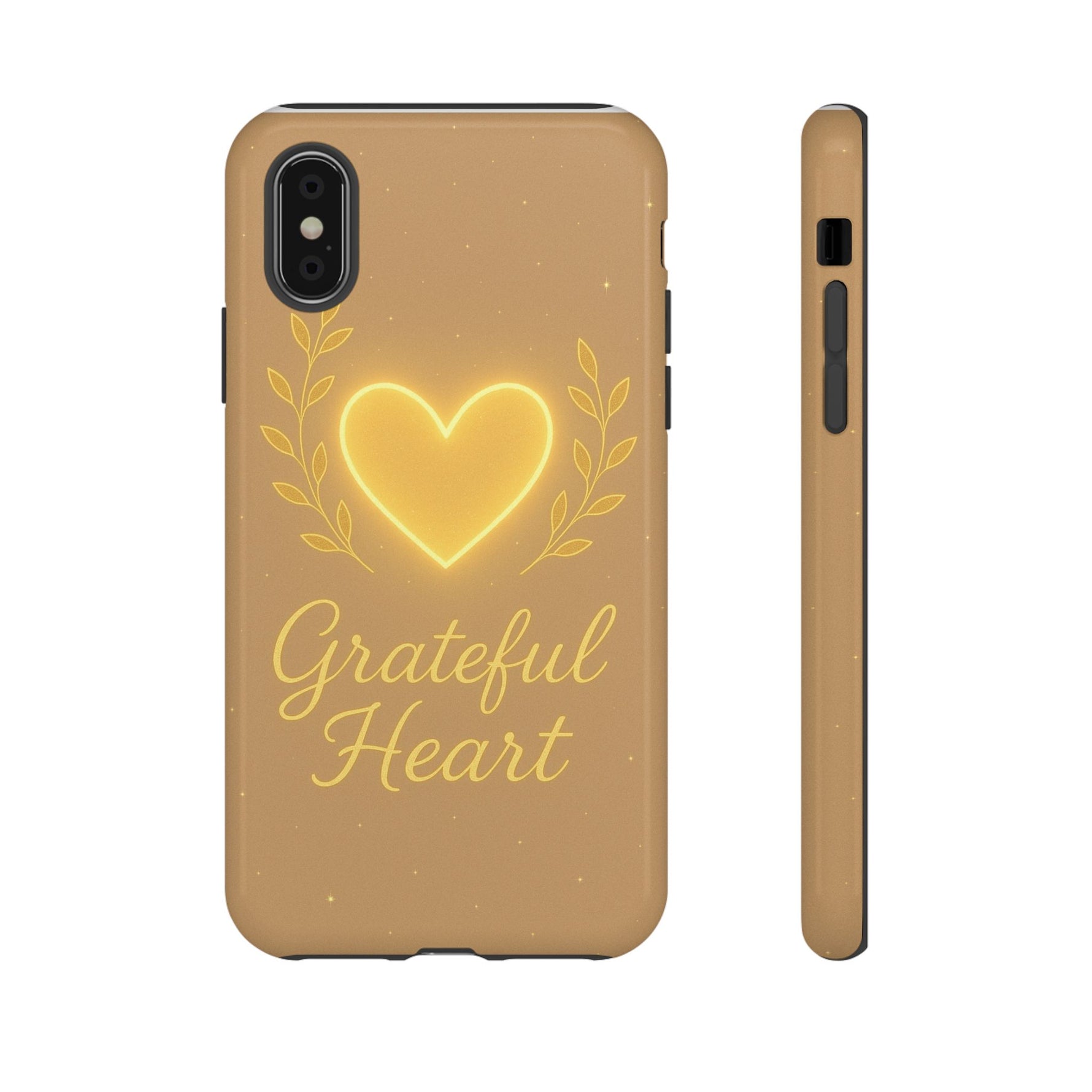 Grateful Heart iPhone Case — Warm Neon Heart - Shamo's