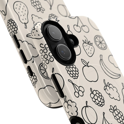 Fruit Pattern Tough iPhone Case | Compatible with MagSafe