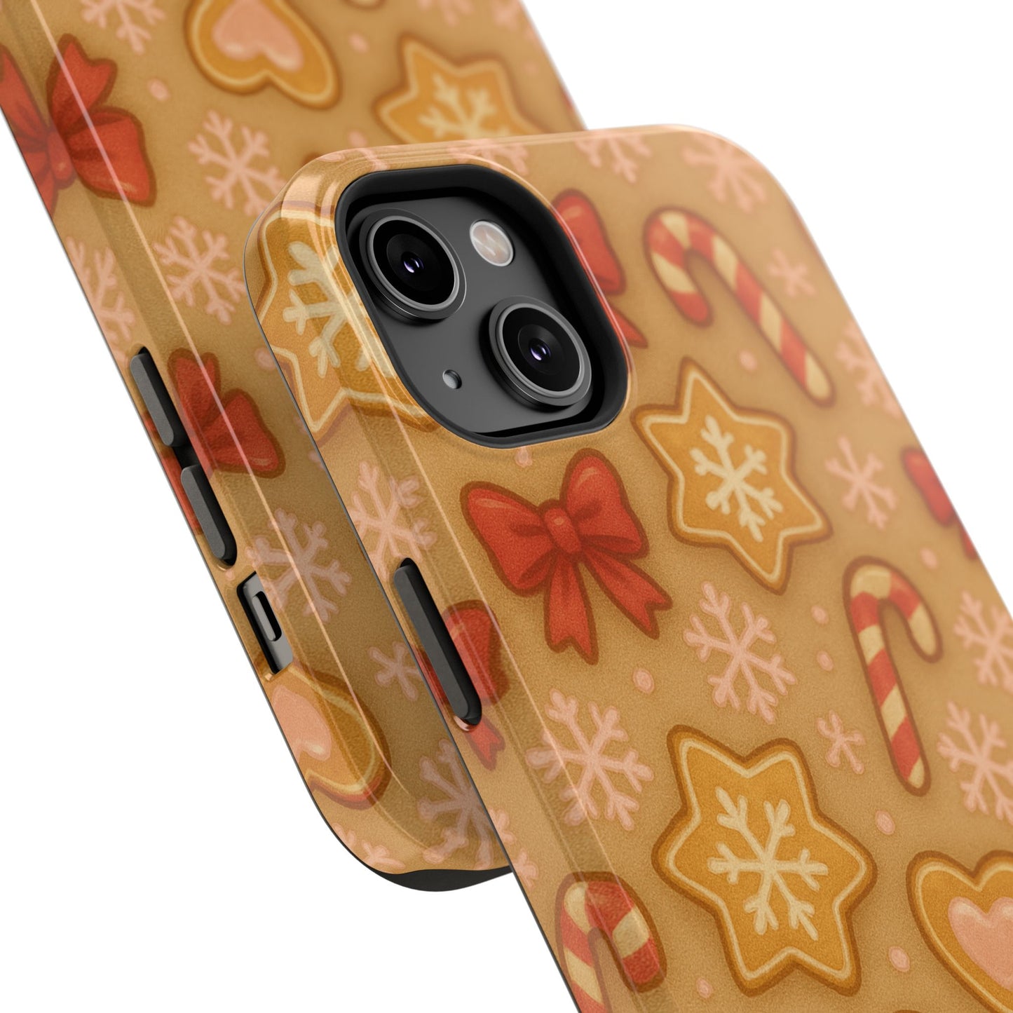 Candy Cane & Gingerbread Holiday iPhone Case — Impact-Resistant