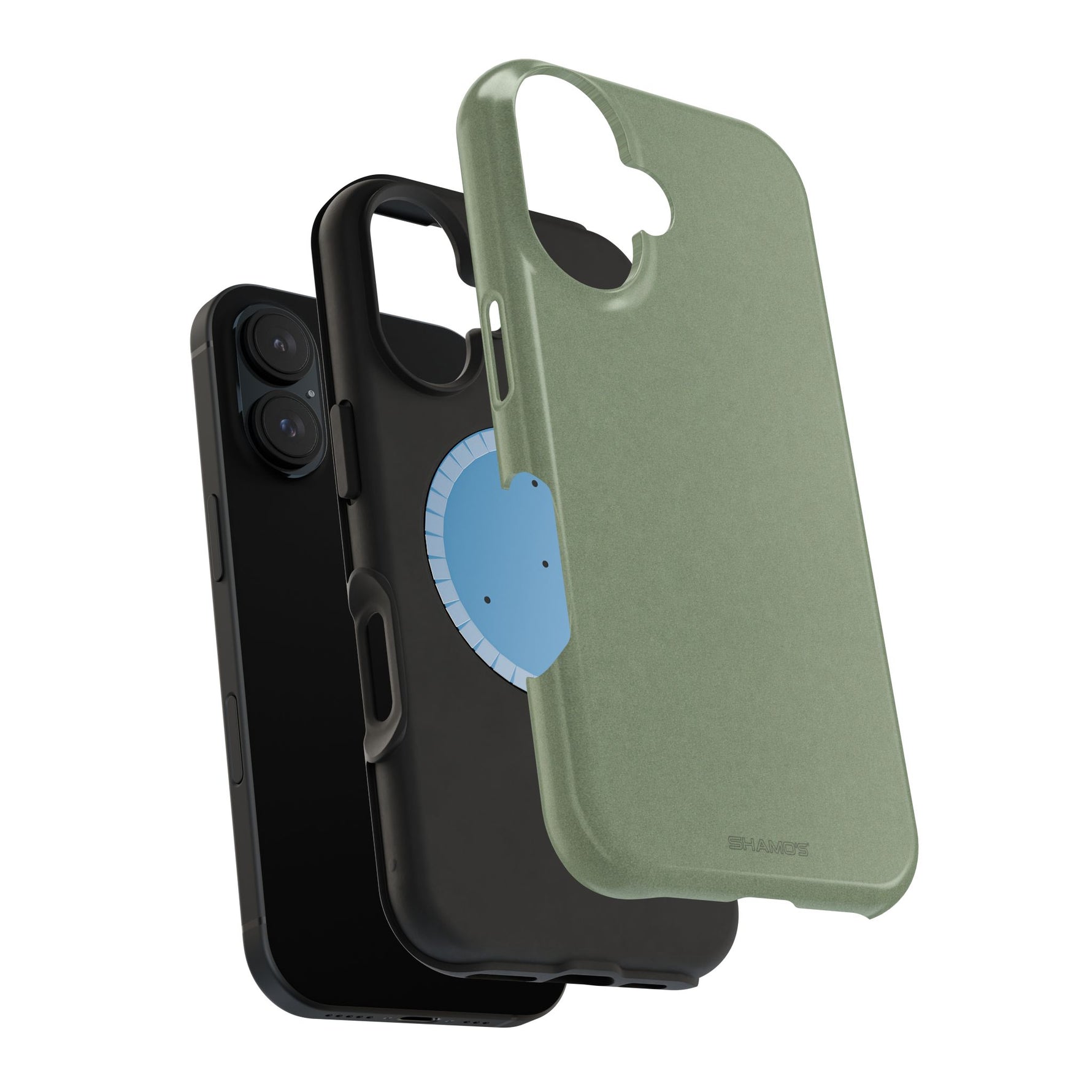 Olive Green MagSafe Compatible Impact-Resistant iPhone Case
