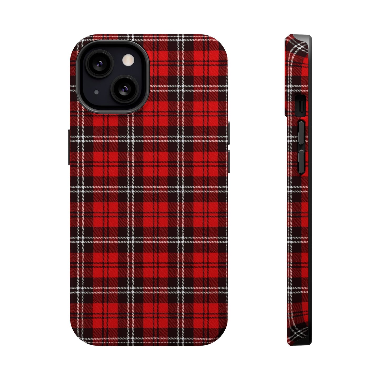 Red Tartan Plaid Impact-Resistant iPhone Case | MagSafe compatibility  Shamo's iPhone 13 / Matte