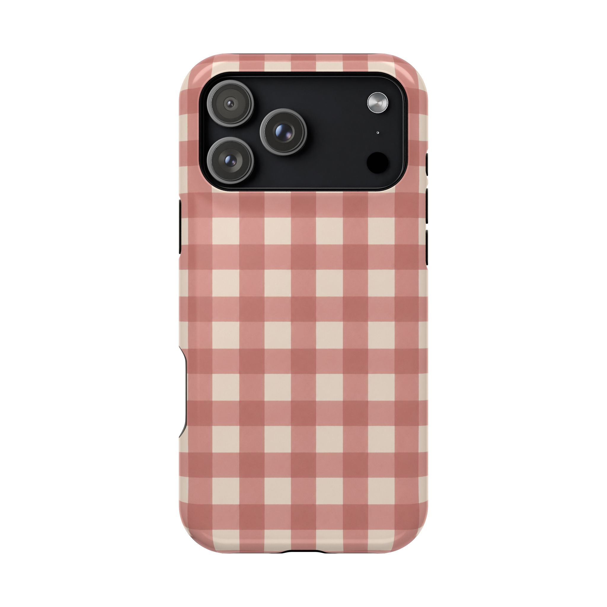 Prairie Gingham MagSafe Phone Case, glossy iPhone 18 Pro Max, rear view