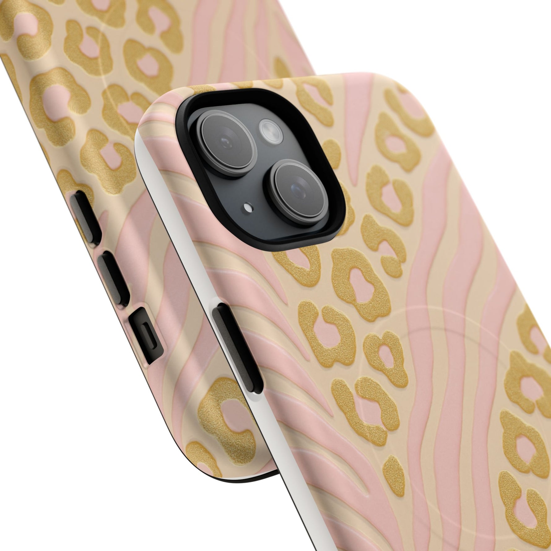 Pink Gold Leopard iPhone Case compatible with MagSafe - Shamo's