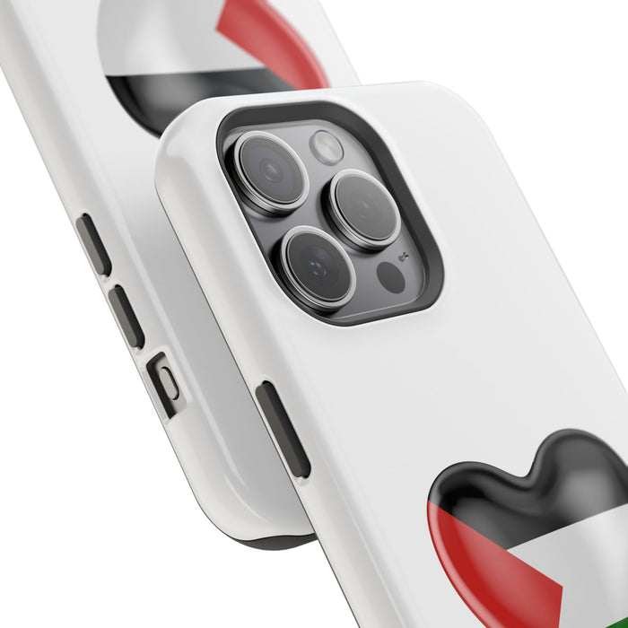 MagSafe Tough Cases with Palestinian flag in heart shape
