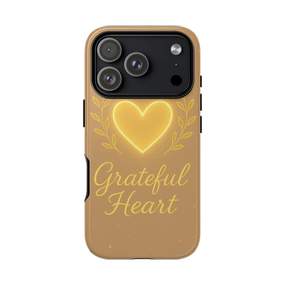 Grateful Heart iPhone Case — Warm Neon Heart