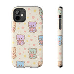Cute Pastel Bear Impact Phone Case | Heart & Star Kawaii Pattern  Shamo's iPhone 11
