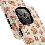 Teddy Berry Cozy Strawberry Pattern iPhone Case with MagSafe