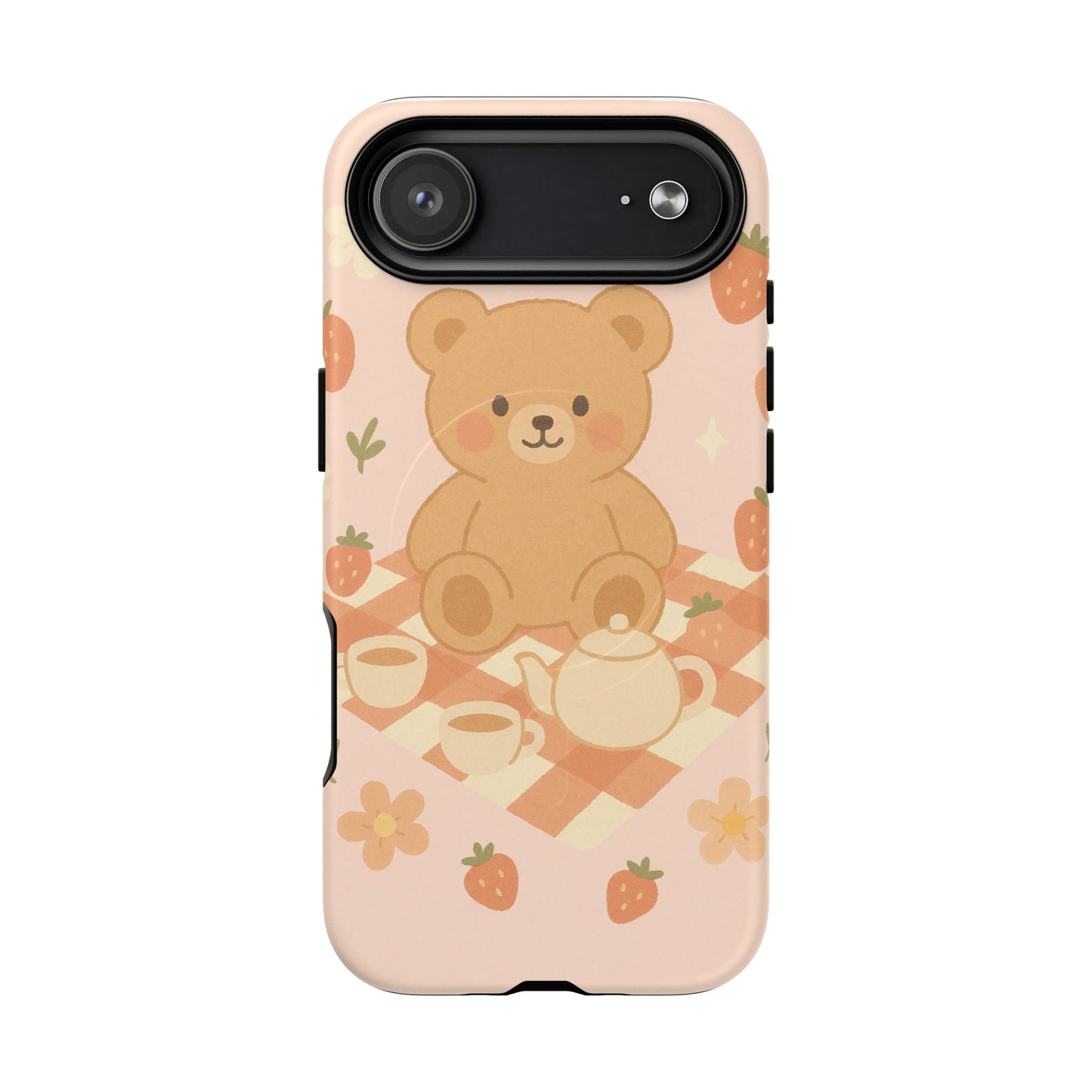 Blossom Bear Picnic iPhone Case with MagSafe