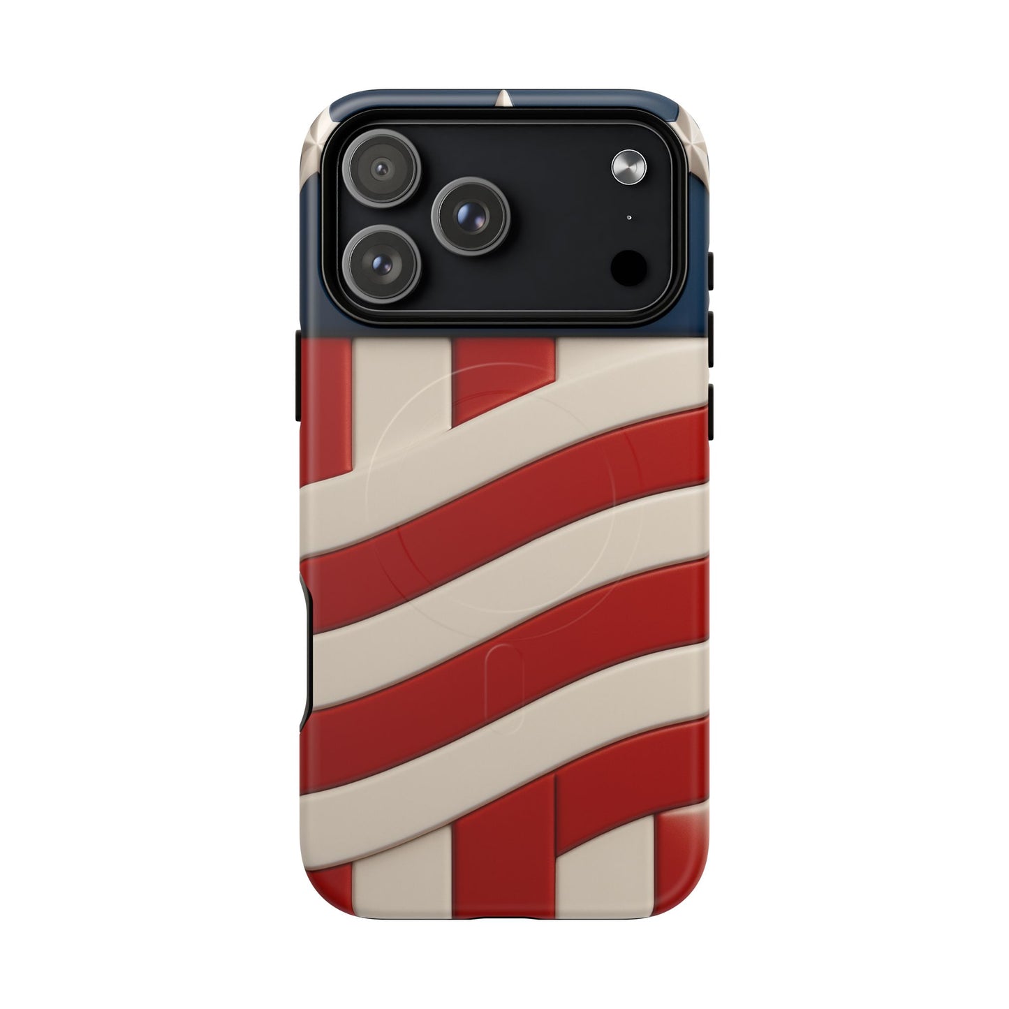 Patriotic iPhone Cases - MagSafe Tough American Flag Design