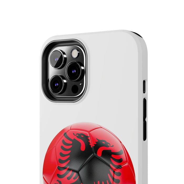 Tough Phone Cases with Albanian soccer flag