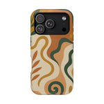 Abstract Earth-Tone Impact iPhone Case — MagSafe  Shamo's iPhone 17 Pro / Matte