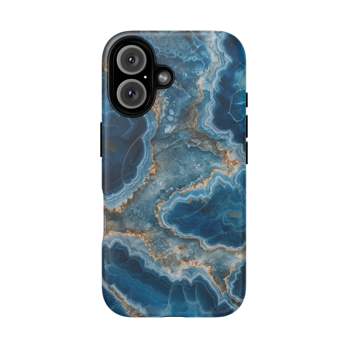 Blue Agate Marble iPhone Case —with MagSafe - Shamo's