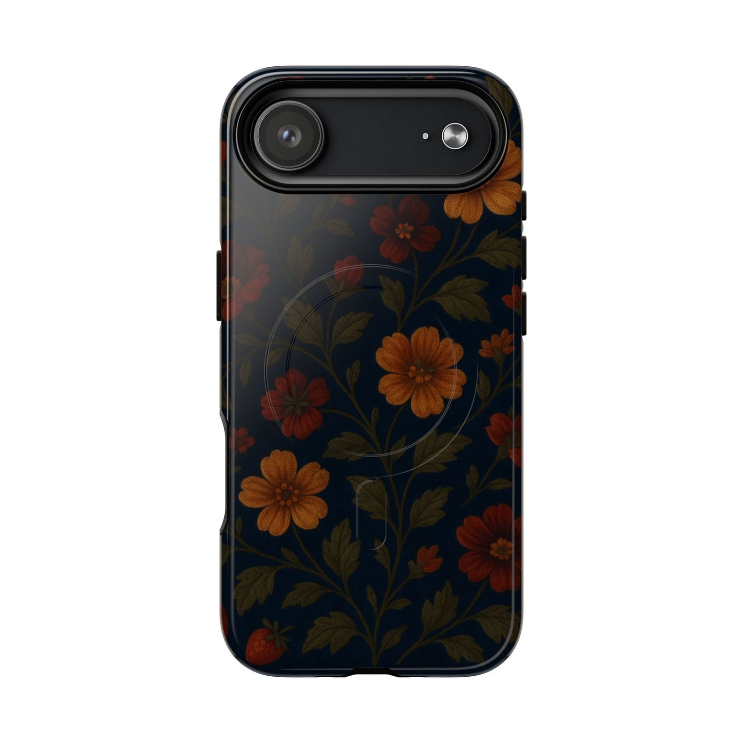 Floral Night Velvet iPhone Case - Works with MagSafe