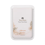 Personalizable Vegan Custom iPhone Wallet | MagSafe Compatible | Add your own Photo and Text - White / One size - Shamo's