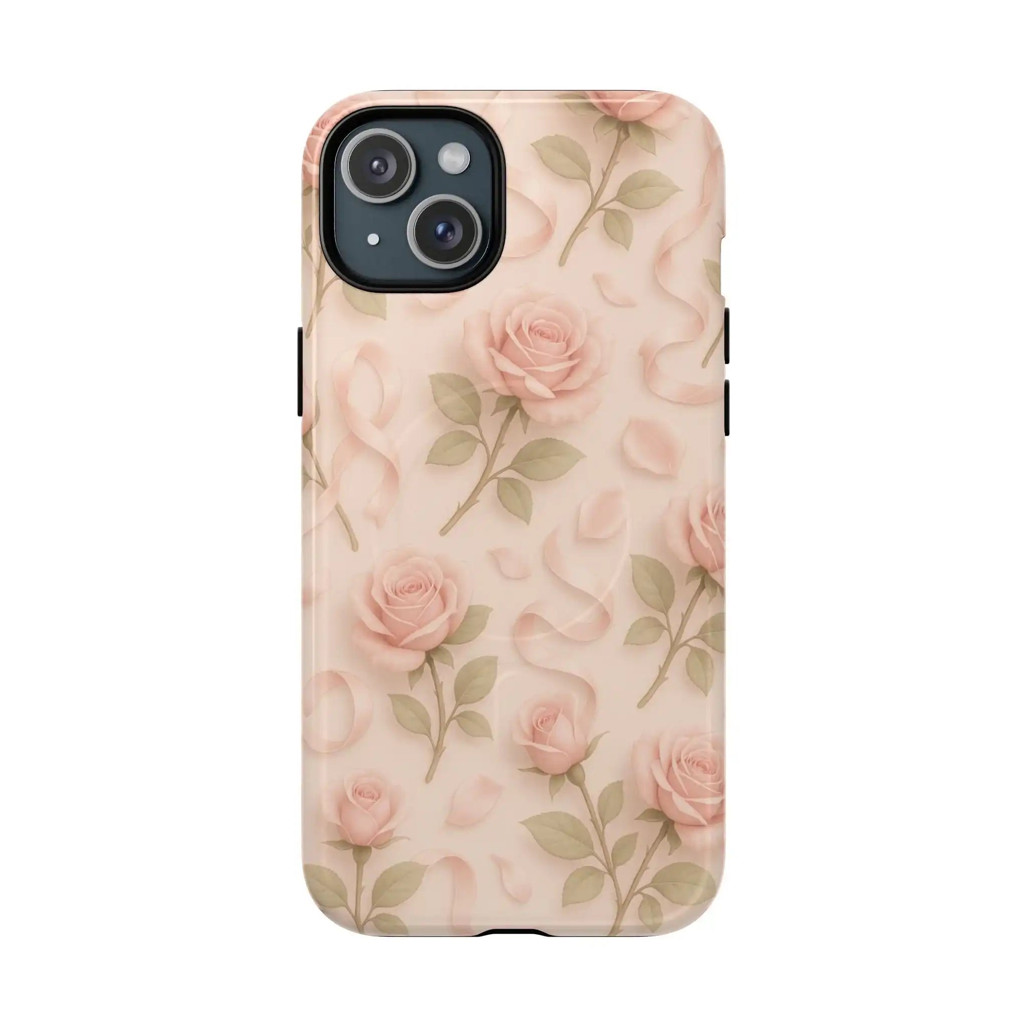 Blush Roses and Ribbons 3D iPhone Case | MagSafe - Shamo's