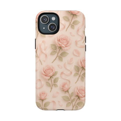 Blush Roses and Ribbons 3D iPhone Case | MagSafe