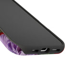 Electric Paradise MagSafe Phone Case – Cobalt Floral & Coral Waves | Glossy