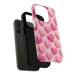 Barbiecore Glitter Hearts iPhone Case | MagSafe - Shamo's