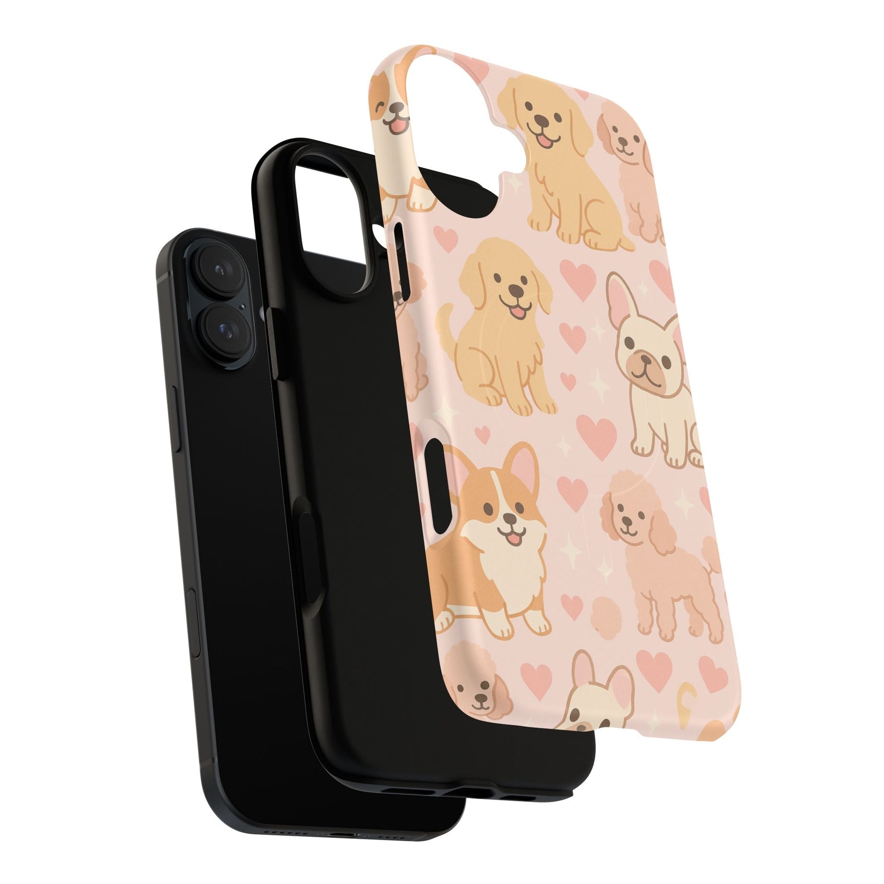 Puppies & Hearts iPhone Case compatible with MagSafe  Shamo's