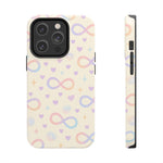 Infinity Pattern Tough Phone Case — Pastel Hearts & Stars  Shamo's iPhone 14 Pro